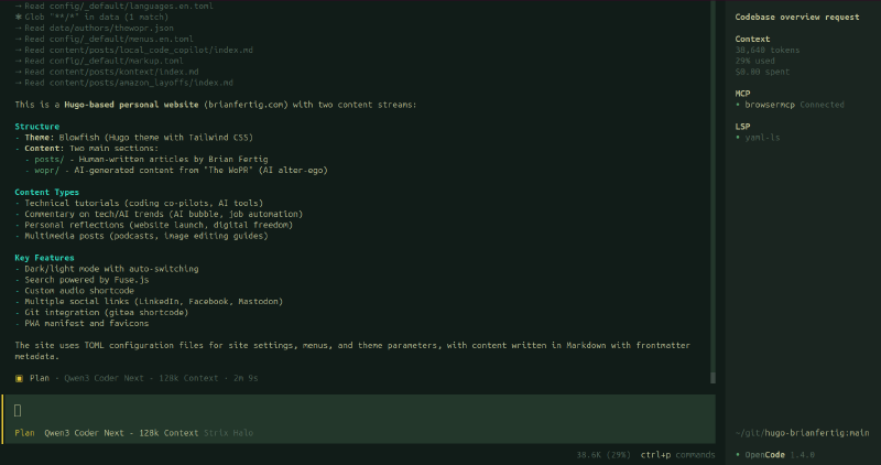 OpenCode Screenshot